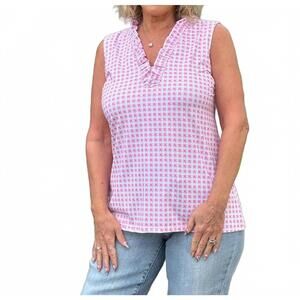NEW ANA CLARE calla ruffle top in seabird